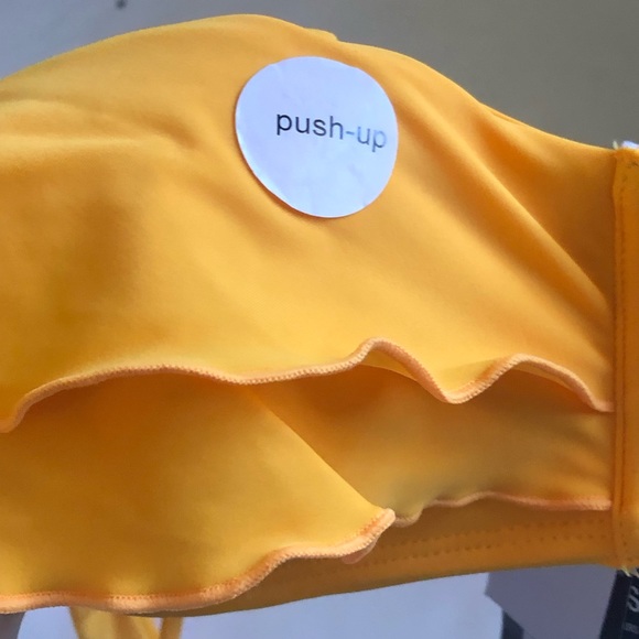 California Waves Push up Flounce Bikini Bandeau Swim Top Size M NWT - Picture 7 of 12